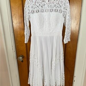 Lilly Pulitzer White Lace Long Sleeve Dress